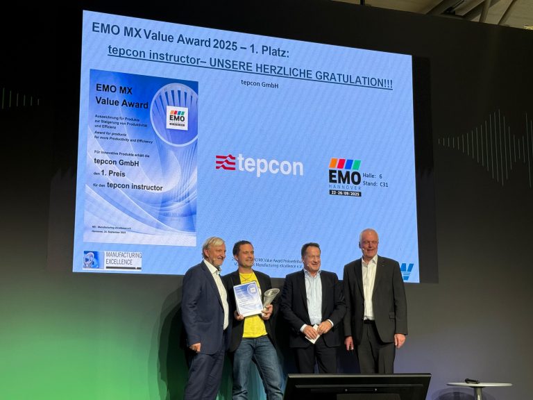 Verleihung des 1. Preises des EMO MX Value Award 2025 an die tepcon GmbH